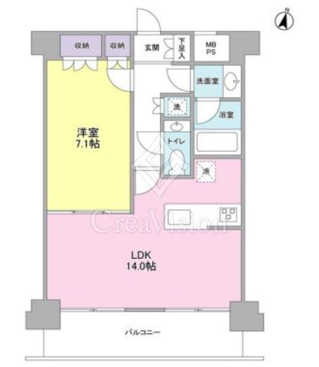 プレディアスタイル池上南EAST　502号室　間取り
