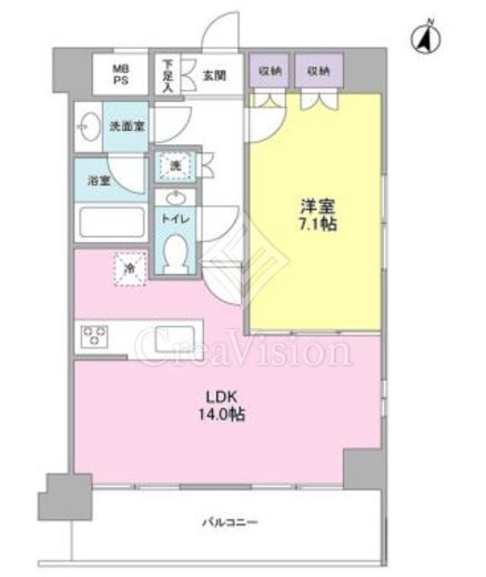 プレディアスタイル池上南EAST　603号室　間取り