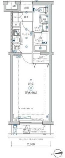 SQUARE CITY NAKAMAGOME (スクエアシティ中馬込)　304号室　間取り