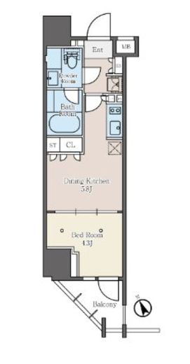 ベルファース大森South　1303号室　間取り