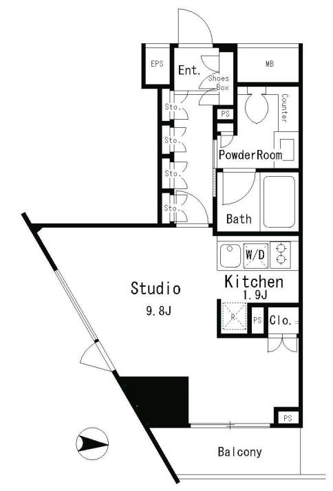 MFPRコート目黒南　301号室　間取り