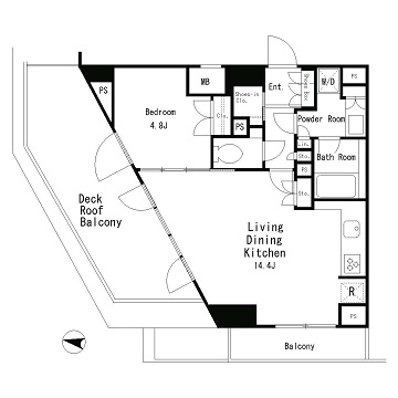 MFPRコート目黒南　704号室　間取り