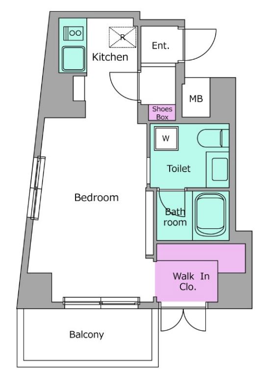レジディア恵比寿　702号室　間取り
