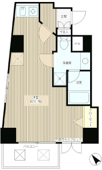 レジディア恵比寿　202号室　間取り
