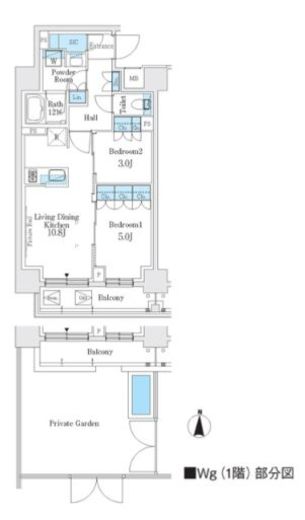 J.GRAN Court 品川西大井EAST　101号室　間取り