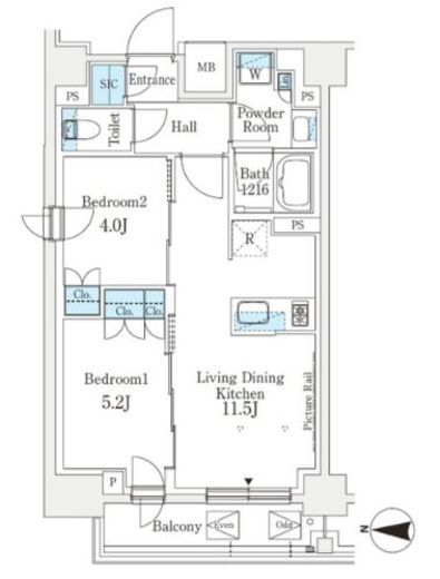 J.GRAN Court 品川西大井EAST　216号室　間取り