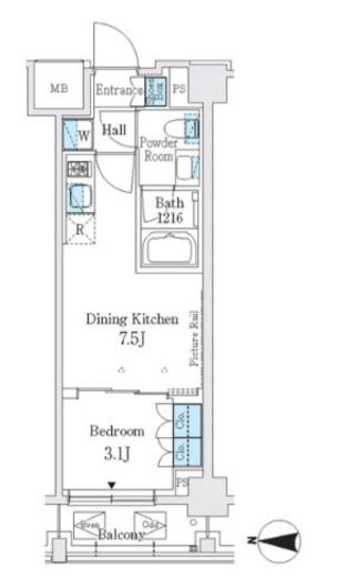 J.GRAN Court 品川西大井EAST　220号室　間取り