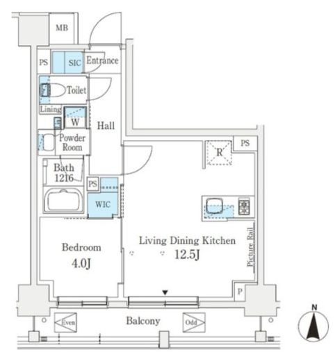 J.GRAN Court 品川西大井EAST　304号室　間取り