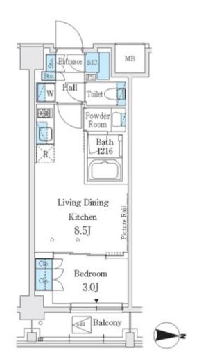 J.GRAN Court 品川西大井EAST　413号室　間取り