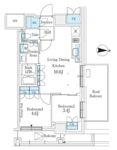 J.GRAN Court 品川西大井EAST　414号室　間取り