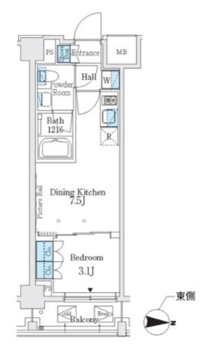 J.GRAN Court 品川西大井EAST　609号室　間取り