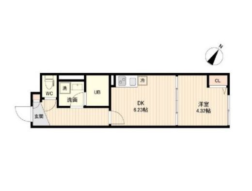 ラクラス三軒茶屋　106号室　間取り