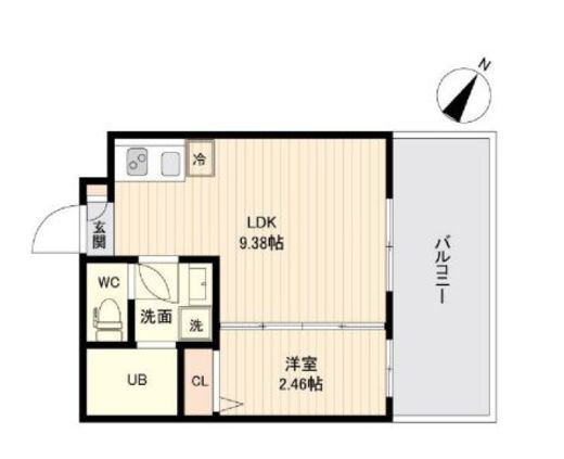ラクラス三軒茶屋　402号室　間取り