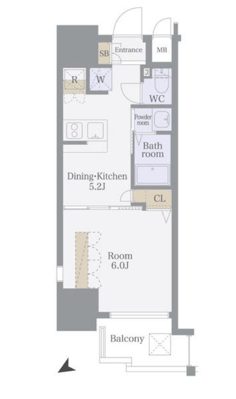 エステムプラザ愛宕虎ノ門レジデンス　204号室　間取り