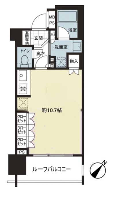 ライオンズアイル赤坂　1203号室　間取り