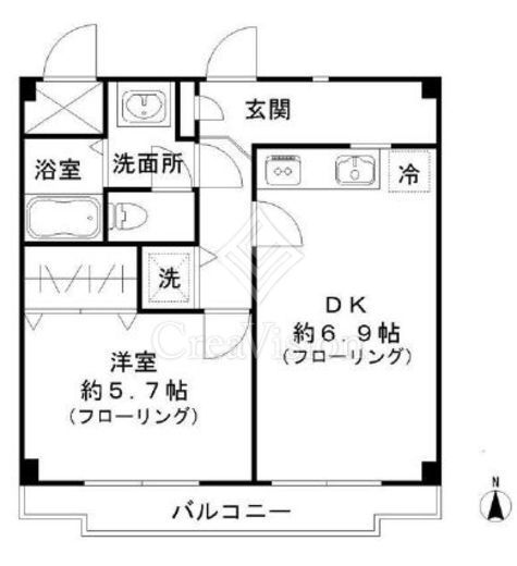 碑文谷メゾン　206号室　間取り