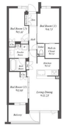 ザ・ケンジントン・レジデンス上池台　103号室　間取り