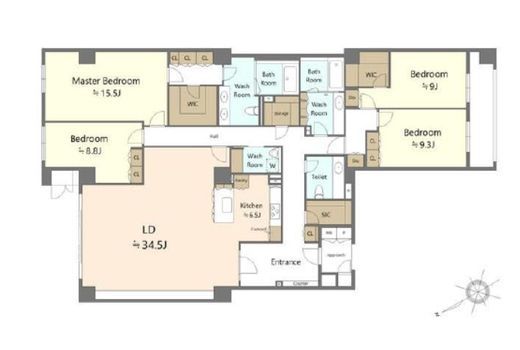 オパス有栖川テラス＆レジデンス　5F7号室　間取り