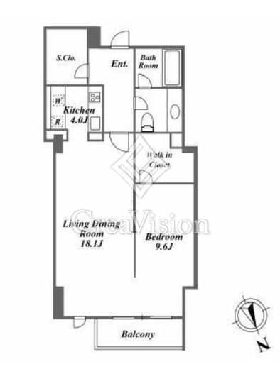 オパス有栖川テラス＆レジデンス　3F4号室　間取り