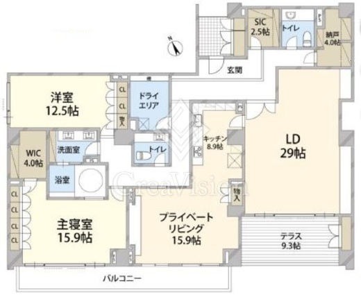 オパス有栖川テラス＆レジデンス　204号室　間取り