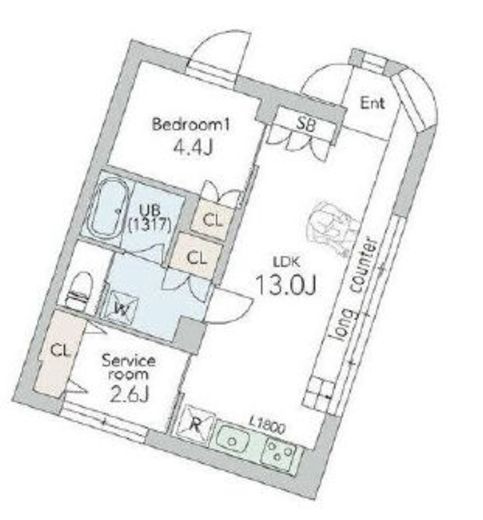 グランデュオ大森山王2 (GranDuo Omorisanno2)　104号室　間取り
