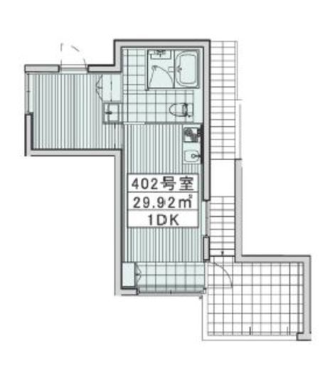 サザンビュー池尻　402号室　間取り