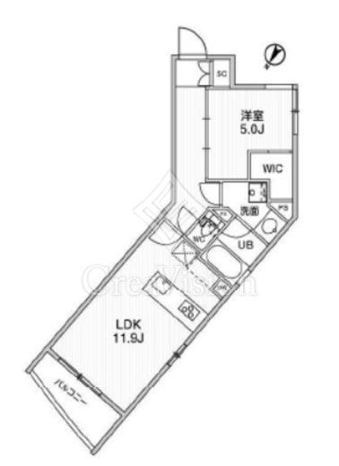 グランデュオ中目黒4 (GranDuo Nakameguro4)　304号室　間取り