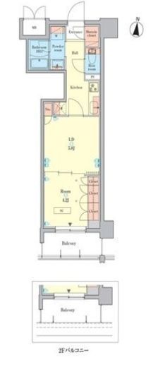 RJRプレシア千鳥　204号室　間取り