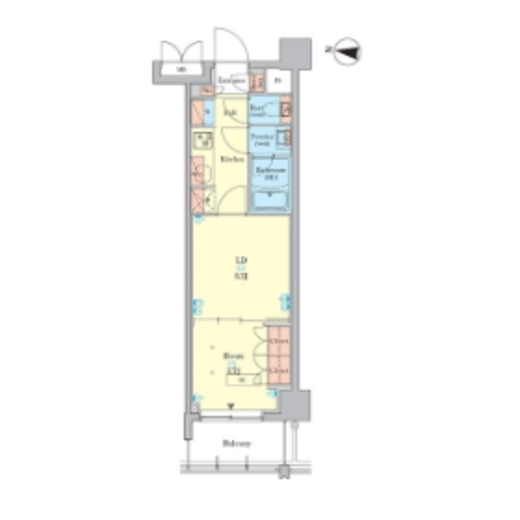 RJRプレシア千鳥　410号室　間取り