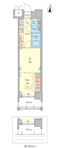 RJRプレシア千鳥　602号室　間取り