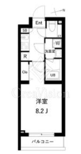 XEBEC経堂 (ジーベック経堂)　201号室　間取り