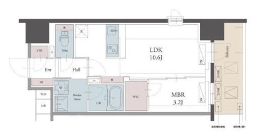 ラグゼナ用賀　1103号室　間取り