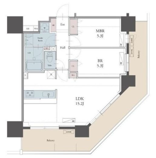 ラグゼナ用賀　1106号室　間取り