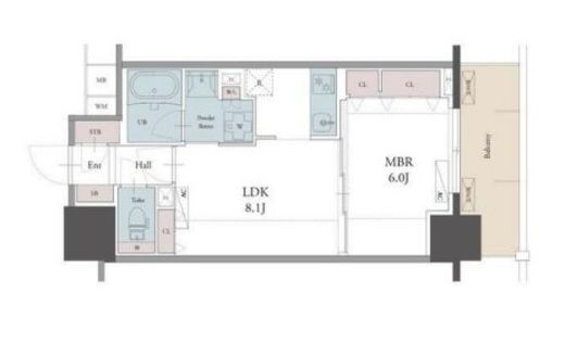 ラグゼナ用賀　404号室　間取り