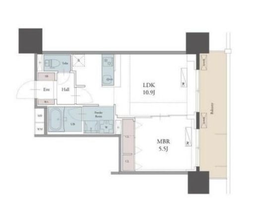 ラグゼナ用賀　505号室　間取り