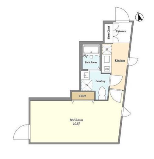 The Aigrette Minami-Kamata (ジ・エグレット南蒲田)　204号室　間取り