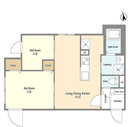 ウェルスクエア学芸大学　305号室　間取り