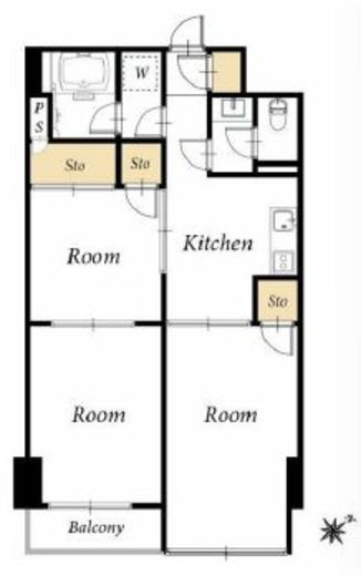 マンション御殿山　507号室　間取り
