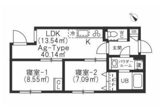 BRICK RESIDENCE 目黒本町　101号室　間取り