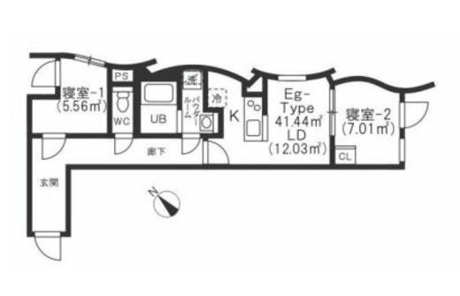 BRICK RESIDENCE 目黒本町　105号室　間取り