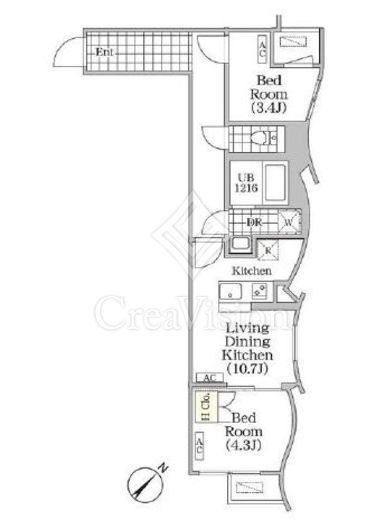 BRICK RESIDENCE 目黒本町　305号室　間取り