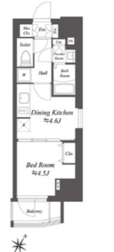 ブランシエスタ北品川　405号室　間取り
