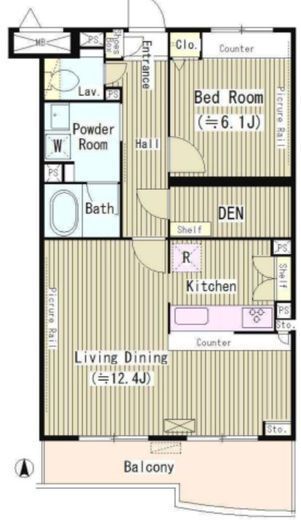 グリーンテラス久が原　304号室　間取り