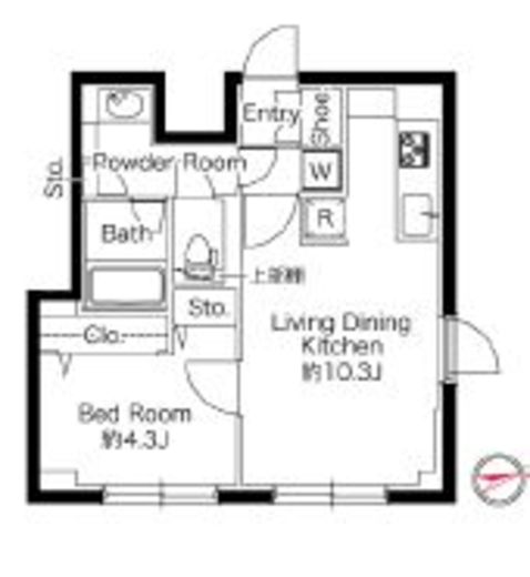 ラ・ペルラ下北沢　306号室　間取り