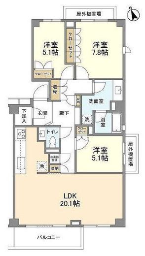 PATH世田谷下馬　201号室　間取り