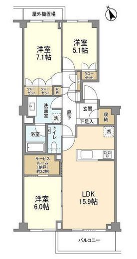 PATH世田谷下馬　302号室　間取り