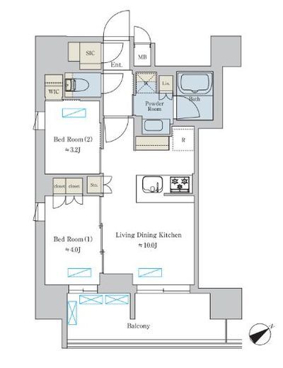 ブリリアイスト大井町　1204号室　間取り