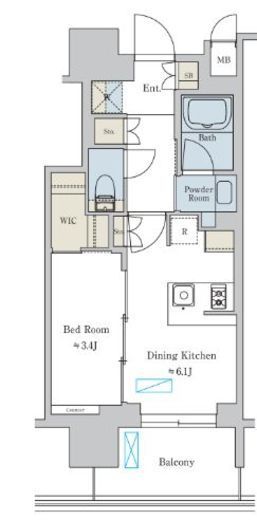 ブリリアイスト大井町　1302号室　間取り