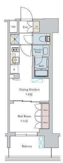 ブリリアイスト大井町　306号室　間取り