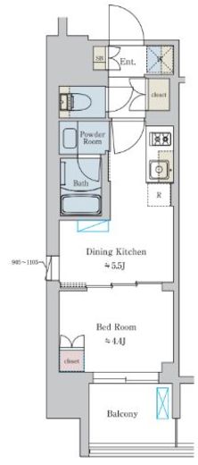 ブリリアイスト大井町　705号室　間取り
